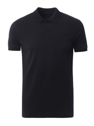 Polo Manga Curta Masculina PRETO