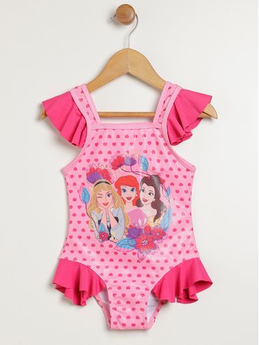 Maiô Princesas Infantil Para Menina - ROSA