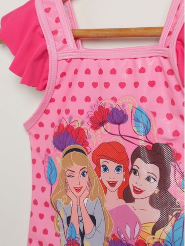 Maiô Princesas Infantil Para Menina - ROSA