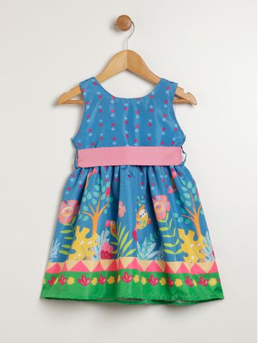 Vestido Infantil Para Menina - AZUL