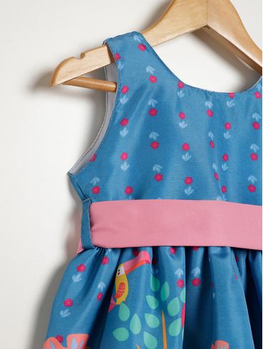 Vestido Infantil Para Menina - AZUL