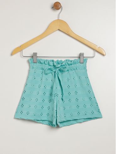 Short Malha Juvenil Para Menina - VERDE