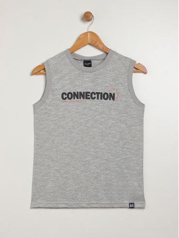 Camiseta Regata Juvenil Para Menino - PRETO