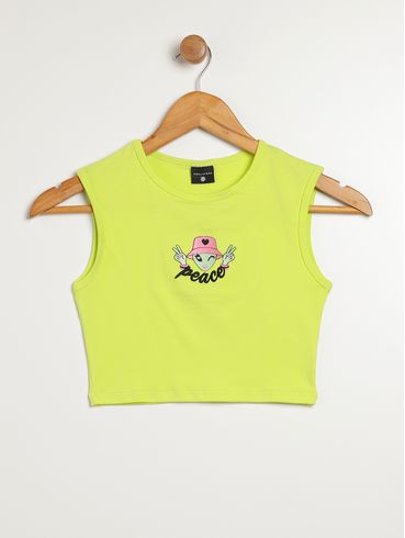 Blusa Regata Juvenil Para Menina - VERDE