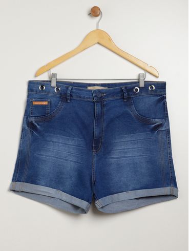 Short Jeans Plus Size Feminino AZUL