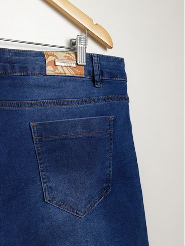 Short Jeans Plus Size Feminino AZUL