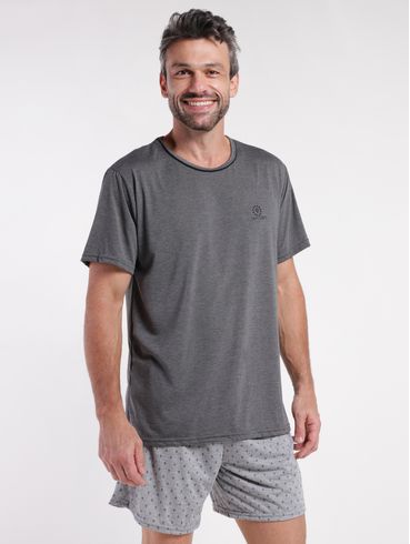 Pijama Curto Masculino CINZA