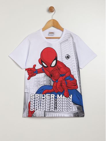 Camiseta Manga Curta Infantil Para Menino - BRANCO