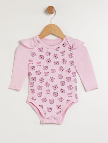 Body Infantil Para Bebê - ROSA