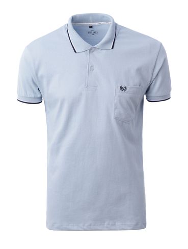 Polo Manga Curta Vilejack Masculina AZUL