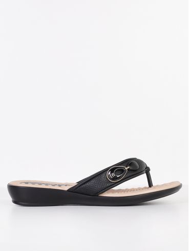 Chinelo Alto Camila Piccadilly Feminino PRETO/BEGE