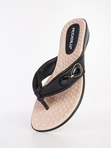 Chinelo Alto Camila Piccadilly Feminino PRETO/BEGE