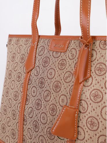 Bolsa Shopper Monograma Gash Feminina CARAMELO