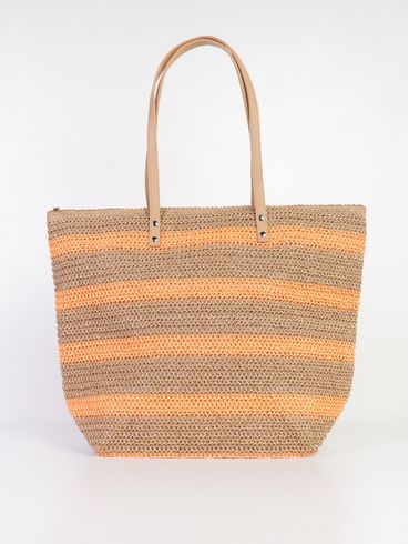 Bolsa de Praia Listrada Feminina LARANJA