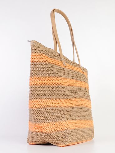 Bolsa de Praia Listrada Feminina LARANJA