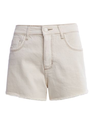 Short Sarja Mokkai Feminino OFF WHITE