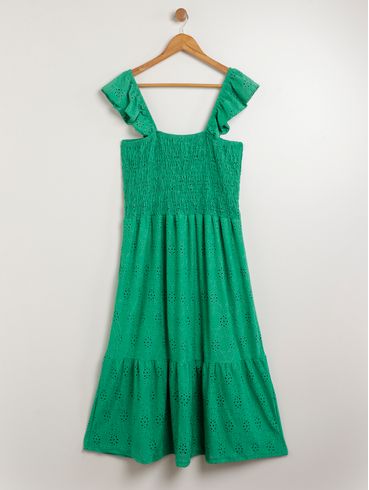 Vestido Midi Plus Size Feminino VERDE