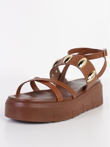 Sandália Flatform Feminina MARROM