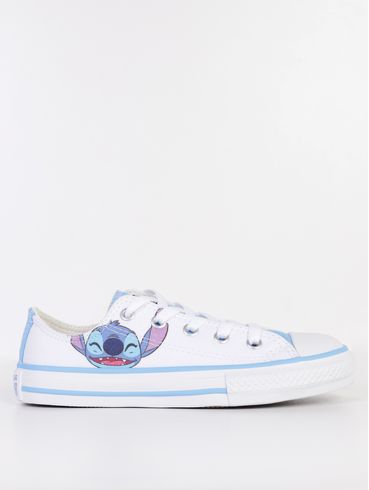 Tênis Stitch Converse Juvenil Para Menina - BRANCO/AZUL