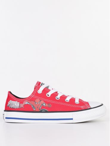 Tênis Homem Aranha Converse Juvenil Para Menino - VERMELHO/BRANCO