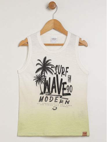 Camiseta Regata Infantil Para Menino - NATURAL
