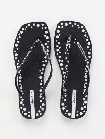 Chinelo Edge All Over Print Ipanema Feminino PRETO/BRANCO