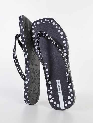 Chinelo Edge All Over Print Ipanema Feminino PRETO/BRANCO