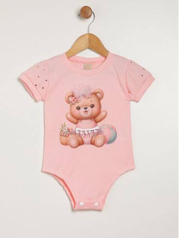 Body Infantil Para Menina - ROSA