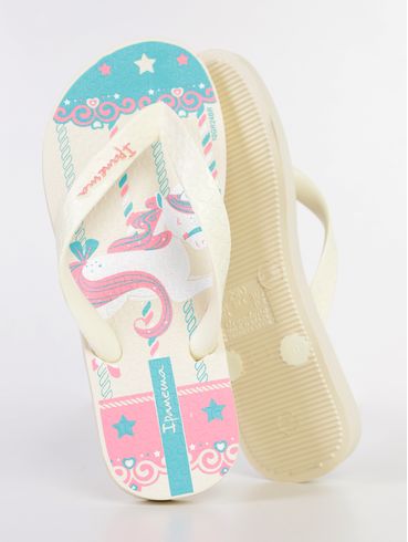 Chinelo Fantasia Ipanema Infantil Para Menina - BEGE