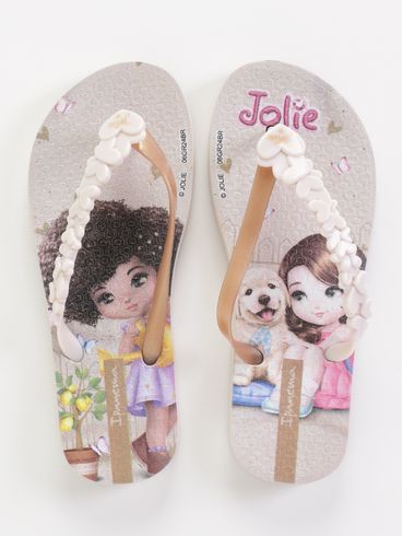 Chinelo Jolie II Ipanema Infantil Para Menina - BEGE