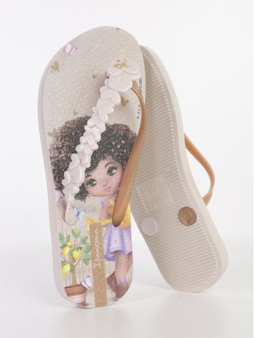 Chinelo Jolie II Ipanema Infantil Para Menina - BEGE