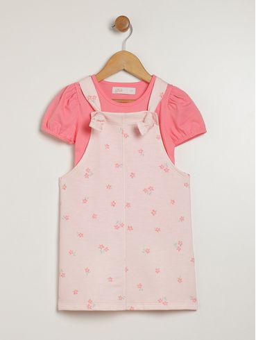 Salopete Infantil Para Menina - ROSA CLARO