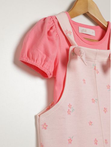 Salopete Infantil Para Menina - ROSA CLARO