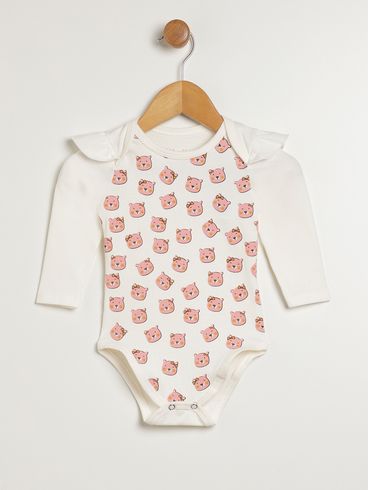 Body Infantil Para Bebê - OFF WHITE