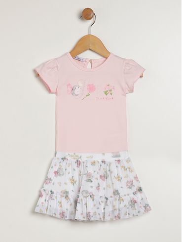 Conjunto Curto Infantil Para Bebê - ROSA CLARO