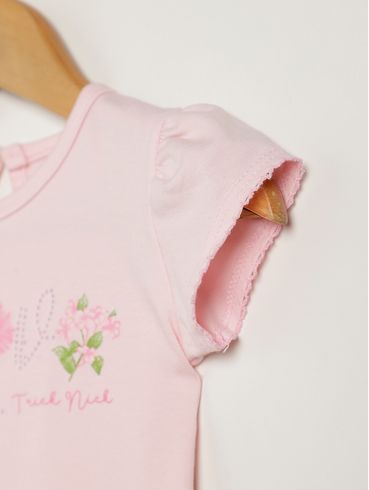 Conjunto Curto Infantil Para Bebê - ROSA CLARO