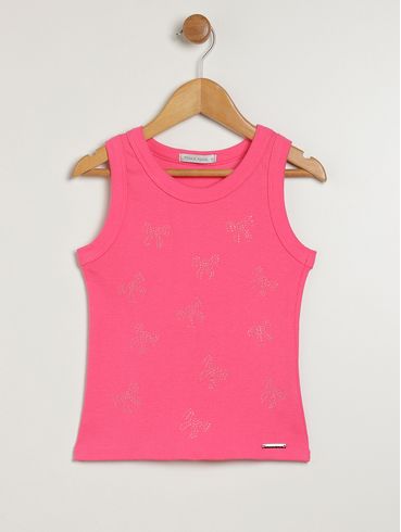 Blusa Manga Curta Infantil Para Menina - ROSA