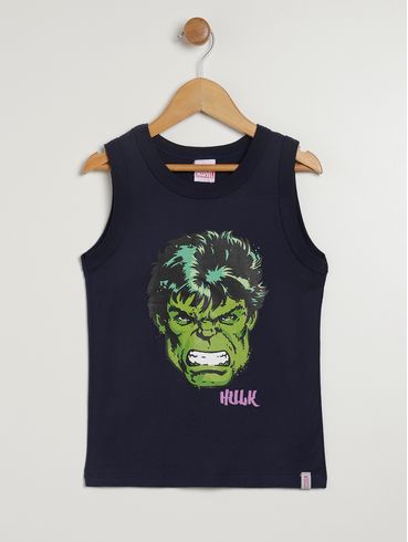 Camiseta Regata Marvel Infantil Para Menino - MARINHO
