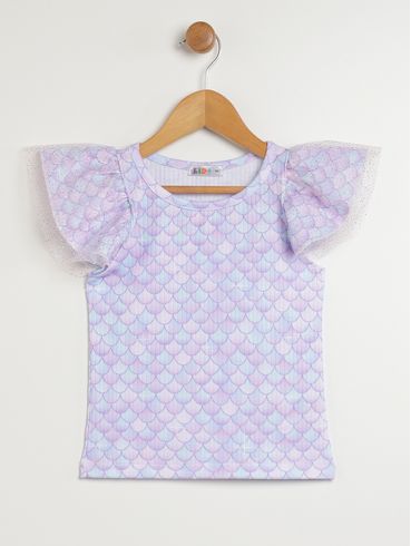 Blusa kid+ Infantil Para Menina - LILAS