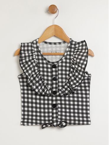 Blusa Regata Kid+ Infantil Para Menina - PRETO