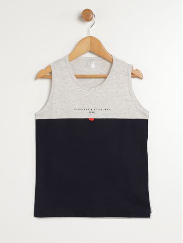 Camiseta Regata Gangster Infantil Para Menino - MESCLA