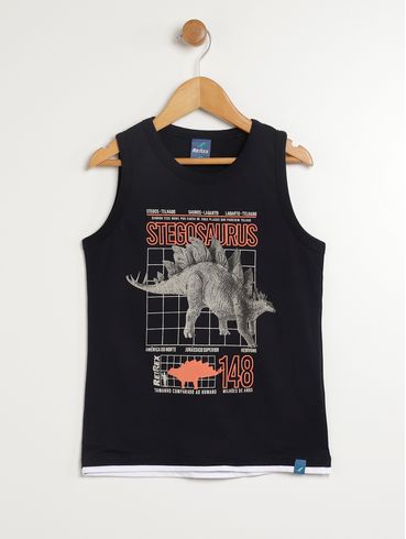 Camiseta Regata Infantil Para Menino - PRETO