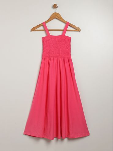 Vestido Midi Juvenil Para Menina - PINK