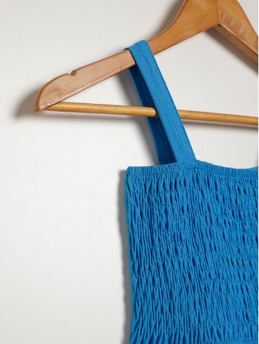 Vestido Midi Juvenil Para Menina - AZUL