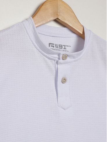Camiseta Manga Curta Infantil Para Menino - BRANCO