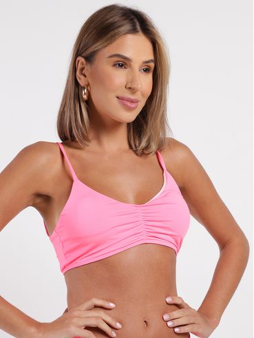 Biquíni Top Com Bojo Removível Feminino PINK