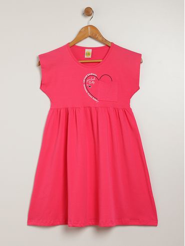 Vestido Juvenil Para Menina - PINK