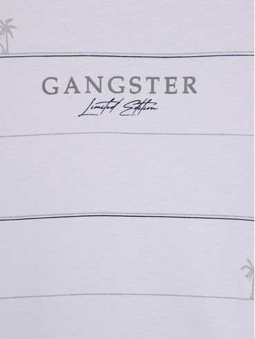 Camiseta Regata Gangster Juvenil Para Menino - BRANCO