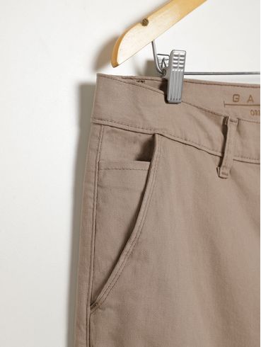 Bermuda Sarja Gangster Plus Size Masculina CAQUI