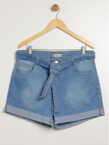Short Jeans Plus Size Feminino AZUL
